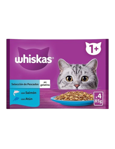 WHISKAS SELEÇÃO PEIXE GATO ADULTO 4X85G