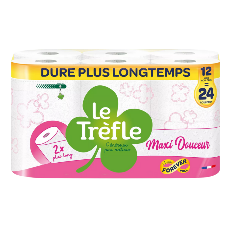 LE TREFLE PAPIER TOILETTE MAXI DOUX 2C 12R