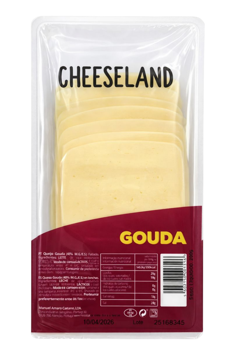 CHEESELAND QUEIJO GOUDA FATIADO 200G