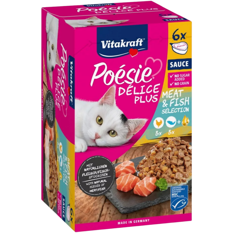 VITAKRAFT PÂTÉE POUR CHAT POULET/SAUMON 6X85G