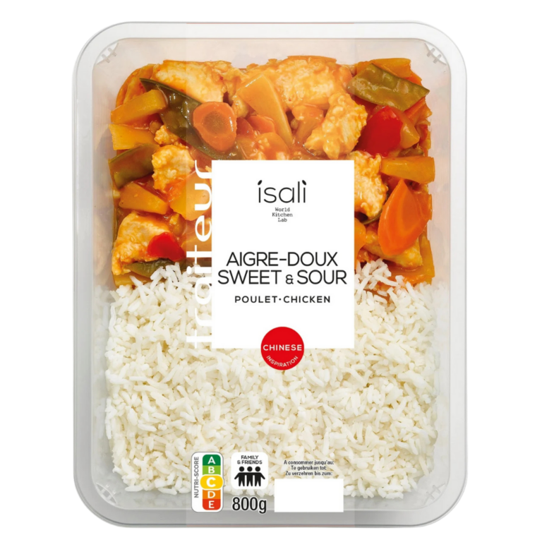 ISALI POULET AIGRE DOUCE & RIZ 800G