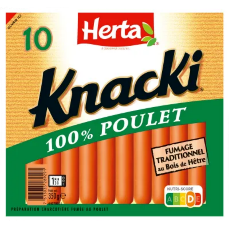HERTA KNACKI POULET 350G