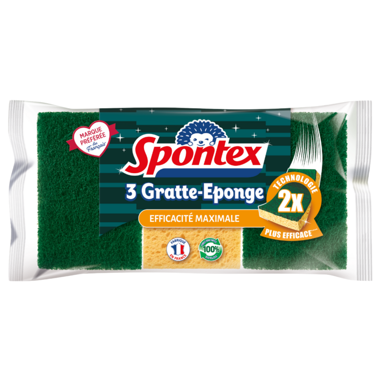 SPONTEX GRATTE-EPONGE DUO 2+1