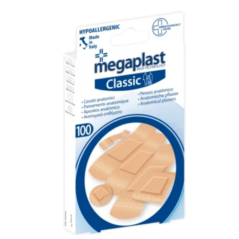MEGAPLAST PANSEMENTS ASSORTIS CLASSIQUES 100 UNITÉ