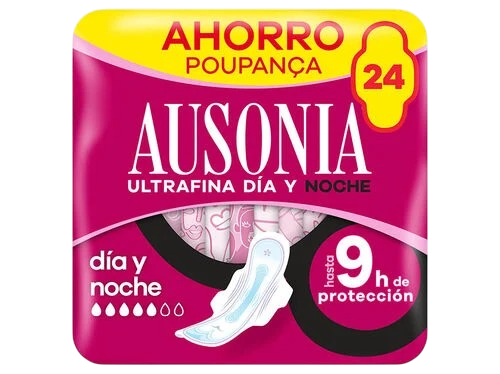 AUSONIA PENSOS HIGIÉNICOS NOITE ALAS 24UN