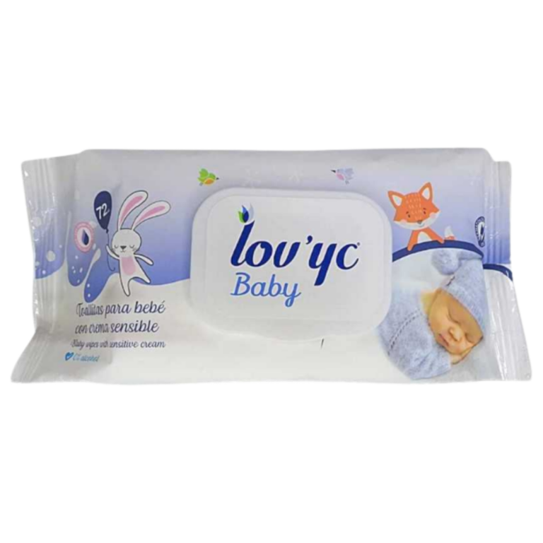 LOV'YC LINGETTES SENSIBLES COUVERCLE 72U