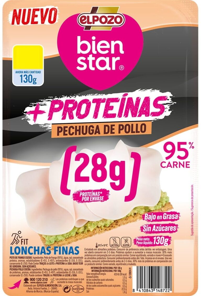 EL POZO BIENESTAR PECHUGA POLLO + PROTEÍNA 130G