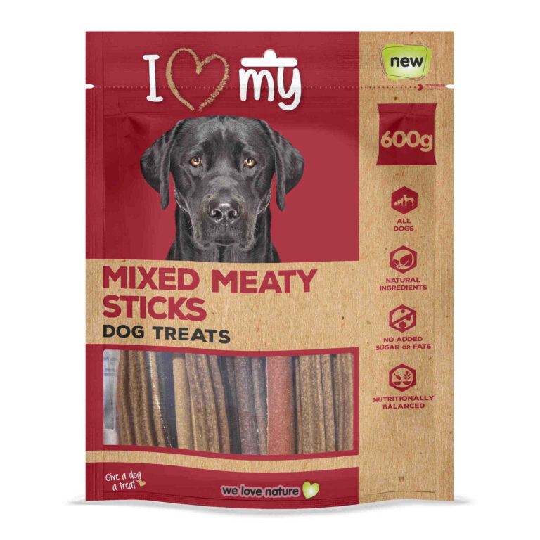 I LOVE MY PET PETISCO ADULTO CARNE STICKS MIX 600G.