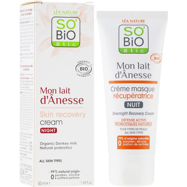 SO BIO ETIC CRÈME DE NUIT AU LAIT D'ÂNESSE BIO 50ML