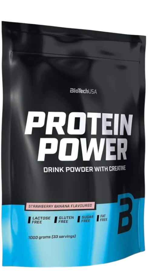 BIOTECH USA PROTEIN POWER FRESA PLÁTANO 1KG