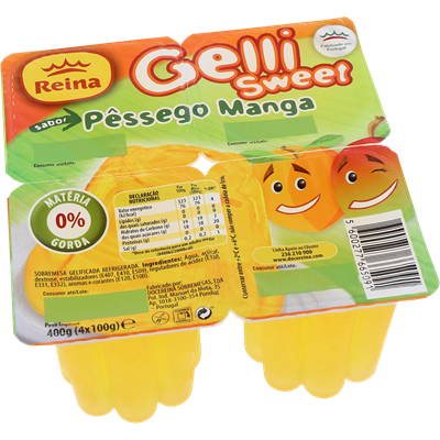 GELLI SWEET GELATINA PÊSSEGO-MANGA 4X100G