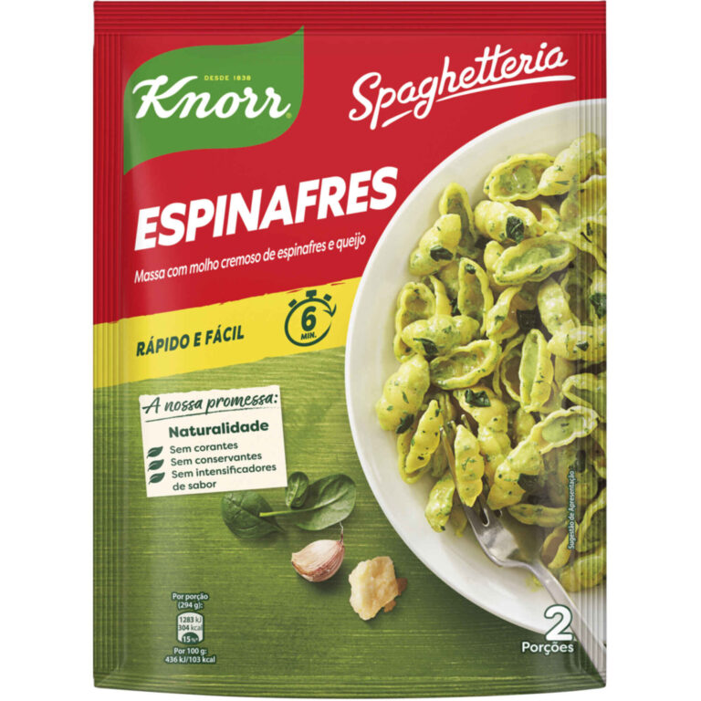 KNORR MASSA CREMOSA ESPINAFRES E QUEIJO 160G
