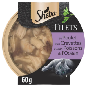 SHEBA FILETS POULET ET CREVETTE 60G
