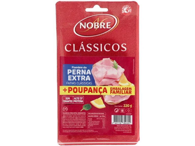 NOBRE FIAMBRE DA PERNA EXTRA FATIADO 220G
