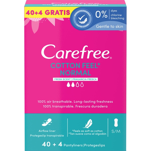 CAREFREE PENSOS COTTON FEEL NORMAL 40+4UN