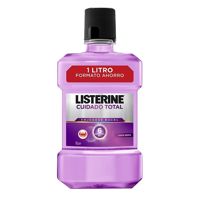 LISTERINE ELIXIR CUIDADO TOTAL MENTA 1L