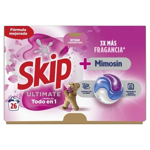 SKIP DETERGENTE CÁPSULAS ULTIMATE MIMOSÍN 26 DOSIS