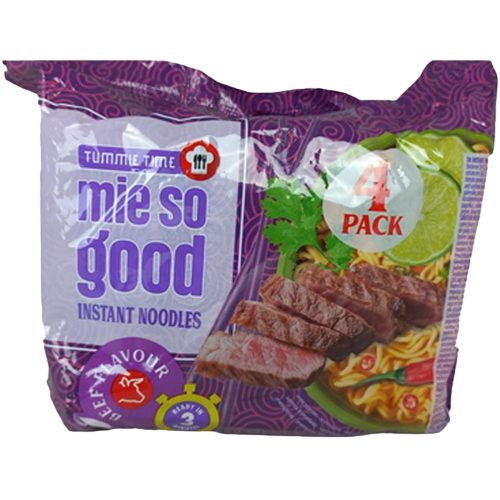TUMMIE TIME FIDEOS SABOR TERNERA MIE GORENG 4X60G