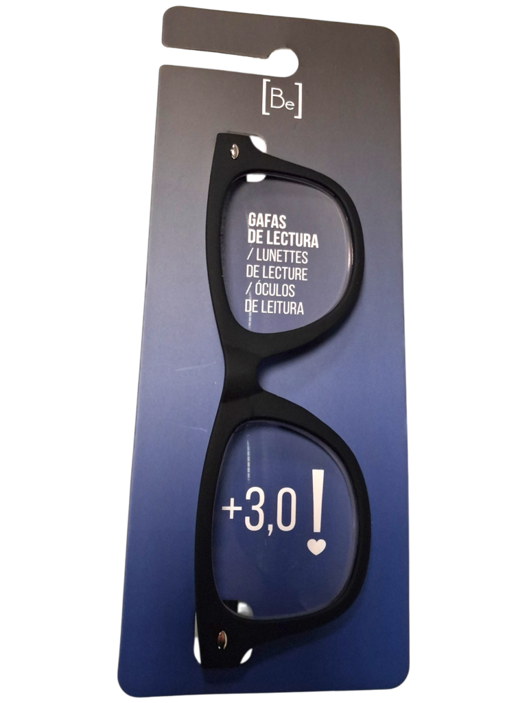 BE GAFAS LECTURA  + 3.00 NEGRAS