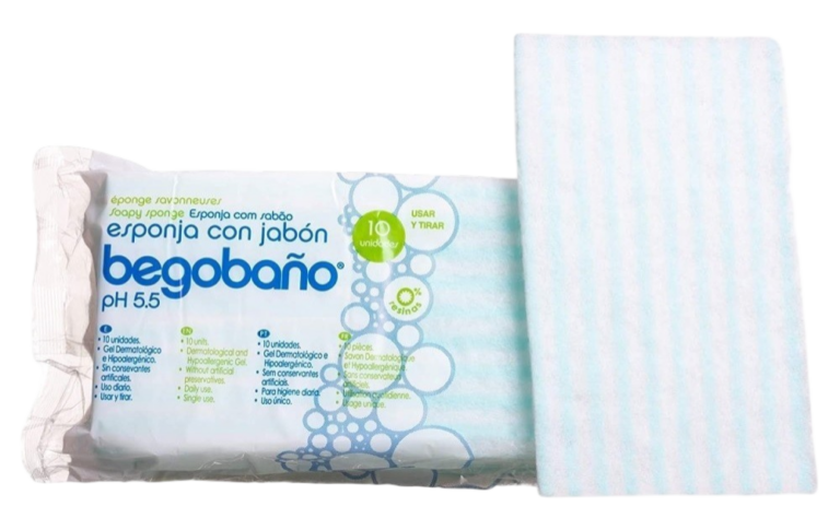 BEGOBAÑO ESPONJA CON JABON 10U