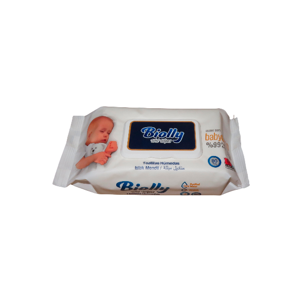 BIOLLY TOALLITAS HÚMEDAS AGUA BEBÉ 80UDS