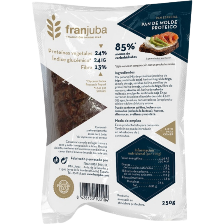 FRANJUBA PAIN PROTÉINÉ 250G