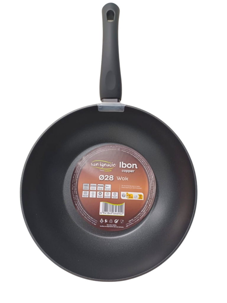 SAN IGNACIO WOK 28 CM INDUCCIÓN ALUMINIO FORJADO IBÓN