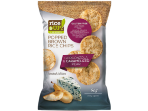 RICEUPS CHIPS SIN GLUTEN GORGONZOLA PERA 60G