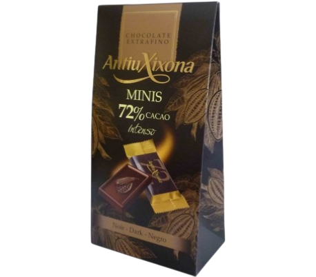 ANTIU XIXONA CHOCOLATINAS 72% NEGRO 175G