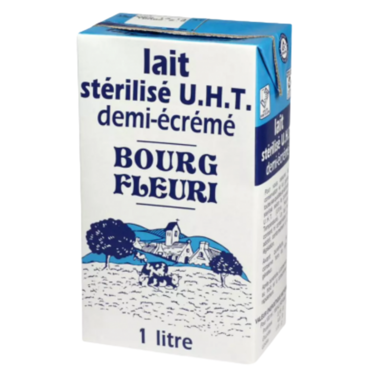 BOURG FLEURI LAIT DEMI-ÉCRÉMÉ UHT 1L