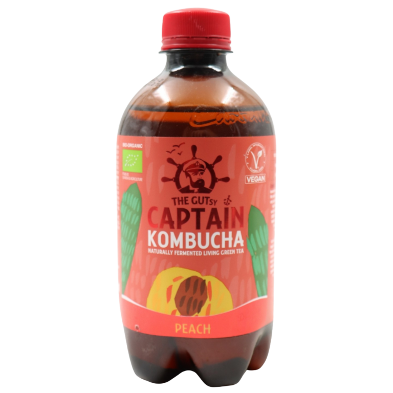 THE GUTSY CAPTAIN KOMBUCHA PÊSSEGO ORGÂNICO 400 ML