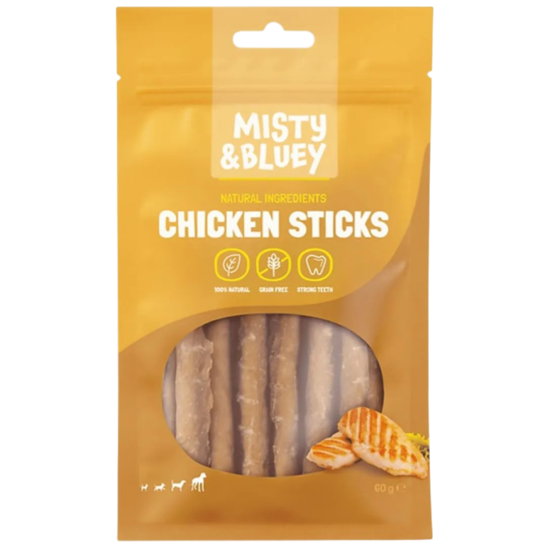 MISTY & BLUEY SNACK ADULTO STICKS POLLO