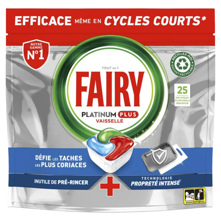 FAIRY LAVE-VAISSELLE BLEU PLATINE 25U