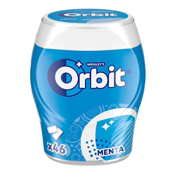 ORBIT MENTA CHICLE BOTE 46U 64G
