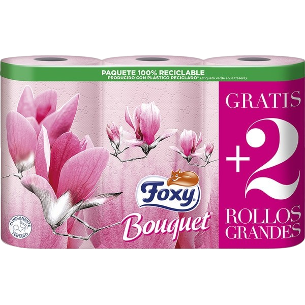 FOXY PAPEL HIGIENICO BOUQUET 4+2R 3C