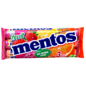 MENTOS FRUTA 3X38GR