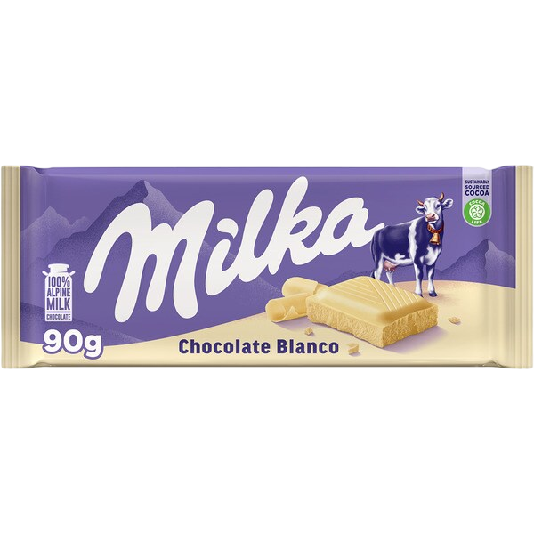 MILKA TABLETA CHOCOLATE BLANCO 90G