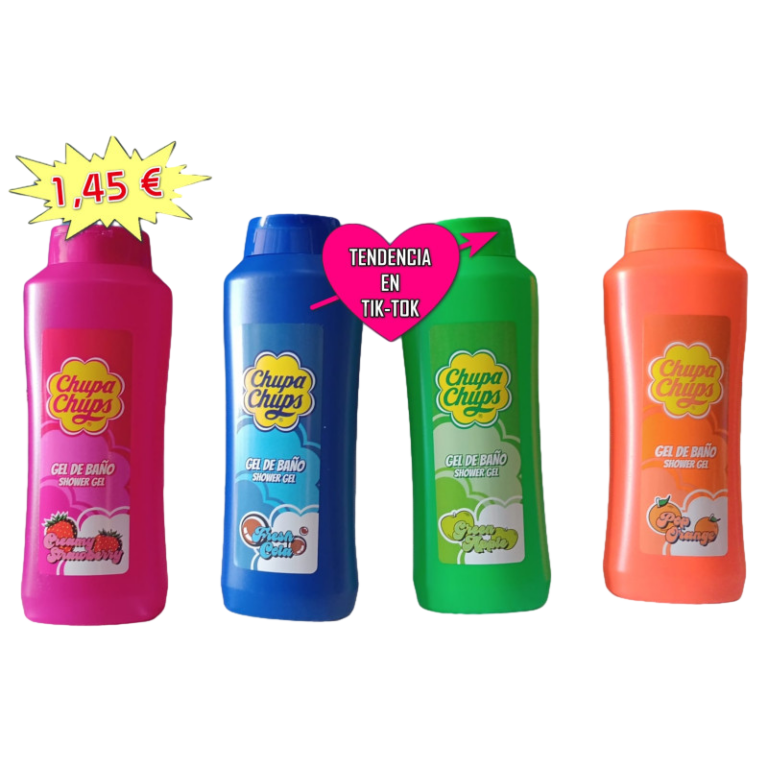 CHUPA CHUPS GEL DE BAÑO FRESA Y NATA 750
