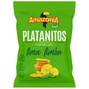 AMAZONIA CHIPS BANANE PLANTAIN CITRON VERT 75G