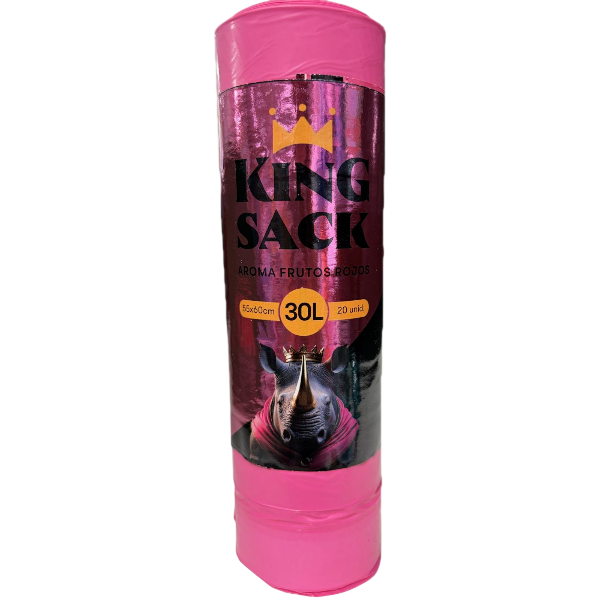 KING SACK BOLSA BASURA FUCSIA PERFUMADA 30L 20UDS