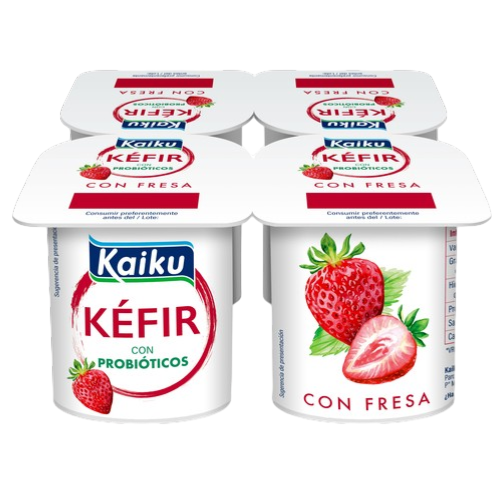 KAIKU KEFIR CON FRESA  4X125G