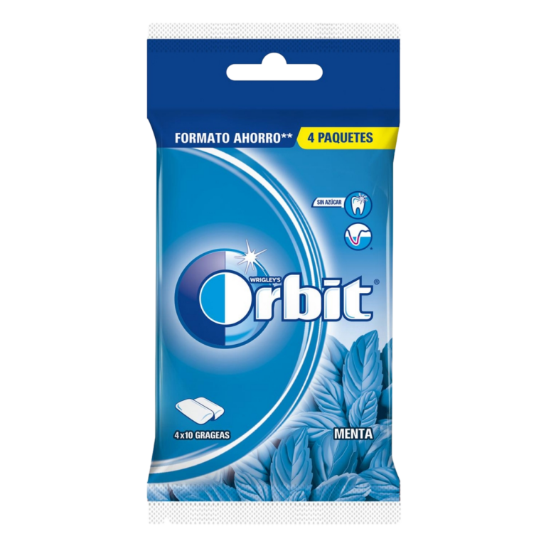 ORBIT MENTA CHICLE PACK 4X14G 56G