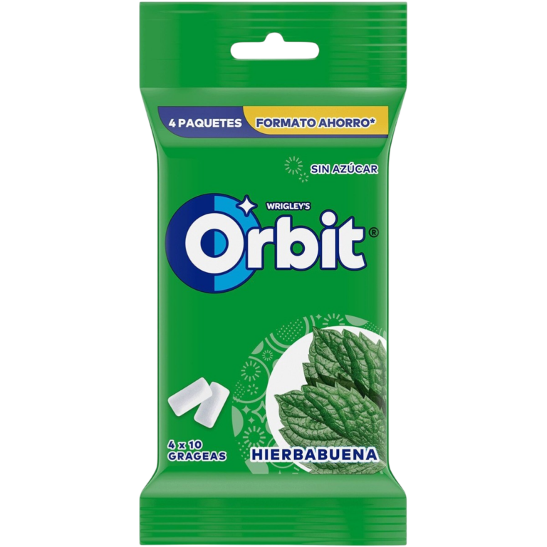 ORBIT HIERBABUENA CHICLE PACK 4X14G 56G