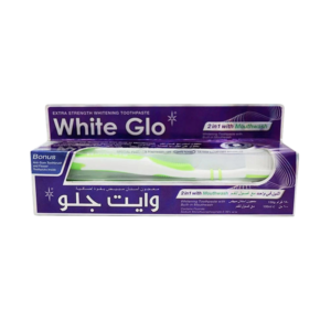 WHITE GLO DENTÍFRICO ENJUAGUE 2 EN 1 150GR