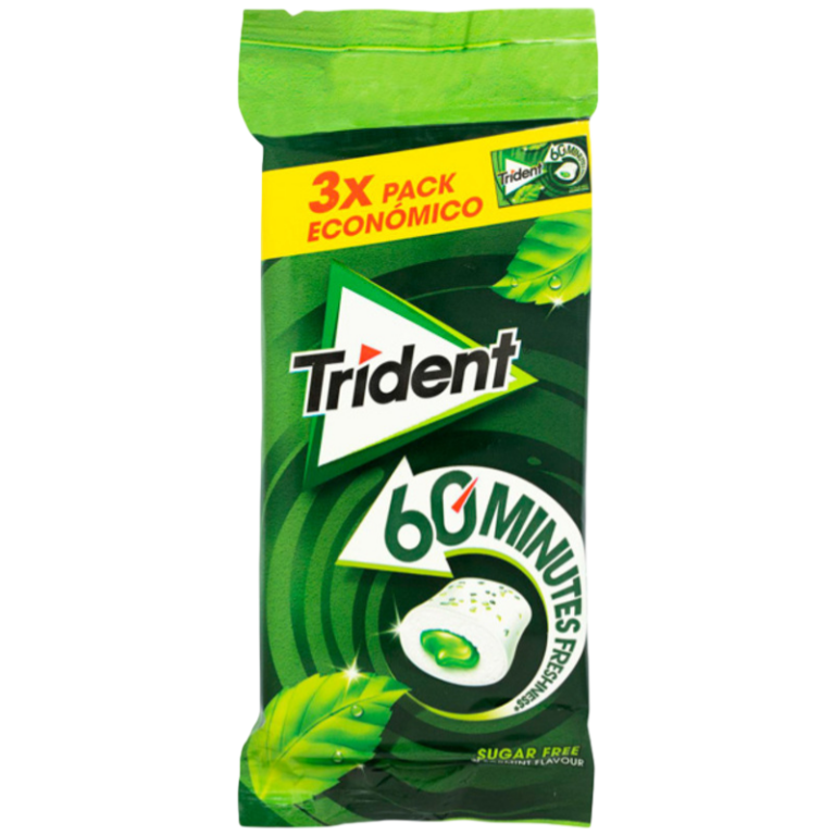 TRIDENT 60MIN HIERBABUENA 3X22G (VERDE)