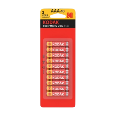 KODAK ZINC SUPER HEAVY DUTY AAA PACK 10