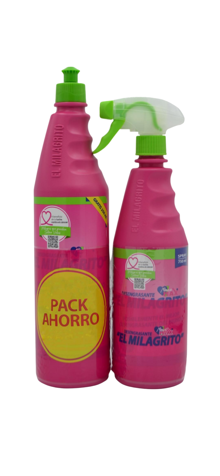 EL MILAGRITO PACK DESENGRASANTE 750ML+RECAMBIO 1L