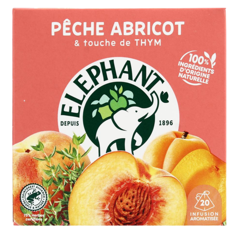 ELEPHANT INFUSION PECHE ABRICOT THYM 20U
