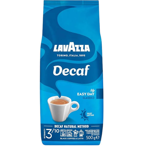 LAVAZZA CAFE EN GRANO DESCAFEINADO 500G