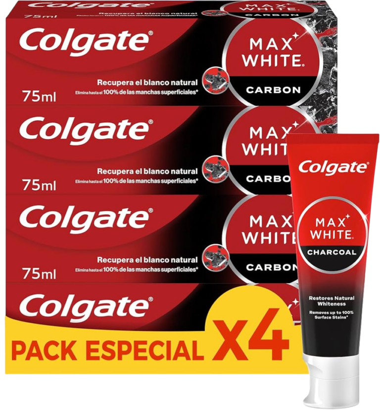 COLGATE DENTIFRICO MAX WHITE CARBON 4X75